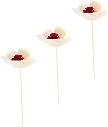 Unomor 3Pcs Aromatherapy Diffuser Sticks with Dried Flowers