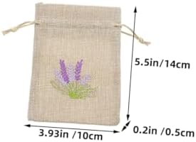 FUNNETOYU 5pcs Lavender Scented Drawstring Pouches Empty Sachet Bags