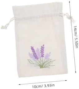 10Pcs Refillable Lavender Sachet Bags with Drawstring for Home and Travel