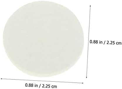 PRETYZOOM 100pcs Organic Cotton Aromatherapy Diffuser Pad Refills for Necklace