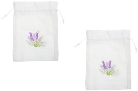 LUOZZY 2pcs Lavender Drawstring Pouch for Wedding Party Favor
