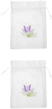 LUOZZY 2pcs Lavender Drawstring Pouch for Wedding Party Favor