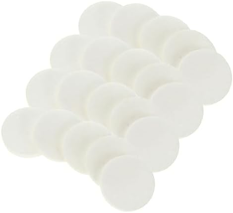 PRETYZOOM 100pcs Organic Cotton Aromatherapy Diffuser Pad Refills for Necklace