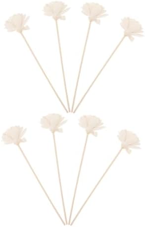 Zerodeko 8Pcs Natural Rattan Flower Diffuser Sticks for Essential Oils