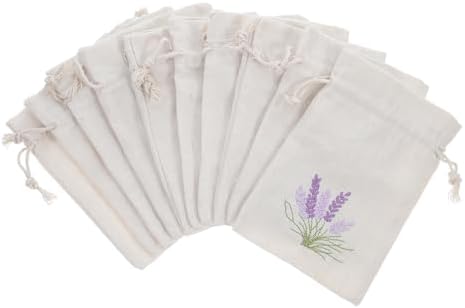 VALICLUD 10Pcs Lavender Sachet Bags Reusable Drawstring Pouches