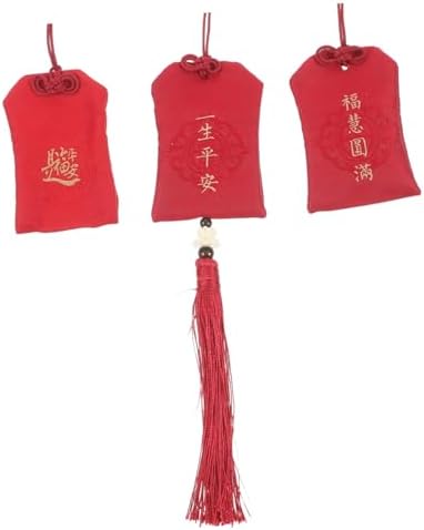 Vaguelly 3pcs Chinese Style Empty Pouch with Tassel