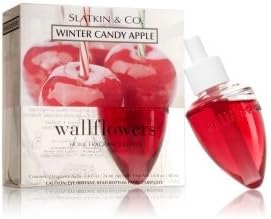 Slatkin and Co Winter Candy Apple Wallflower Refill Pack of 2 Bulbs