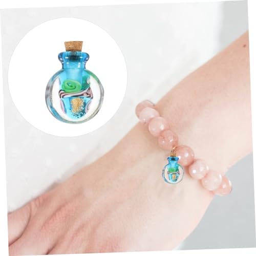 Essential Oil Diffuser Pendant Refillable Glass Bottle Necklace for DIY Jewelry
