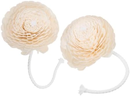 2pcs Essential Oil Diffuser Faux Flower Refill with Replacement Heads