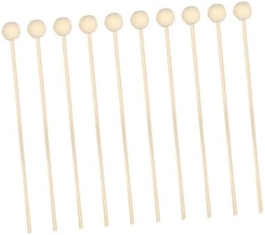 10Pcs Natural Rattan Diffuser Sticks with Wooden Beads for Home Office Fragrance