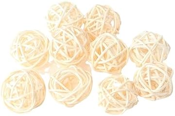 Vctitil 10pcs Natural Rattan Ball Aroma Diffuser