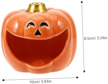 Zerodeko Halloween Pumpkin Incense Stick Holder Ceramic Burner
