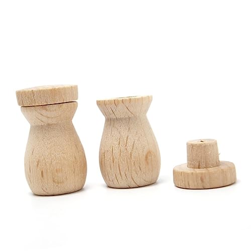 6pcs Wooden Diffuser Pendant Scented Oil Bottle for Car Home and Travel
