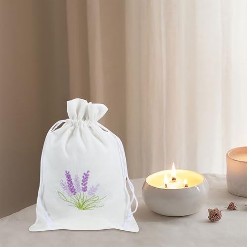 LUOZZY 2pcs Lavender Drawstring Pouch for Wedding Party Favor