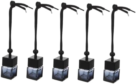 5Pcs Refillable Car Diffuser Glass Vials with Elegant Hanging Design