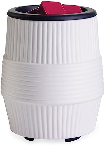 Candle Warmers Etc Wax Melt Warmer with Silicone Dish and Porcelain Ridges