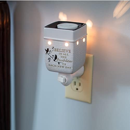 Believe Grey Ceramic Wax Warmer with Lamp