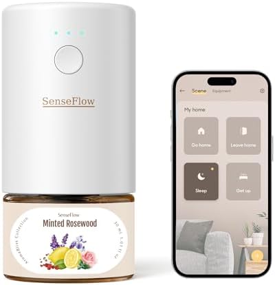 SenseFlow SF101S Smart Wi-Fi Waterless Diffuser with Minted Rosewood