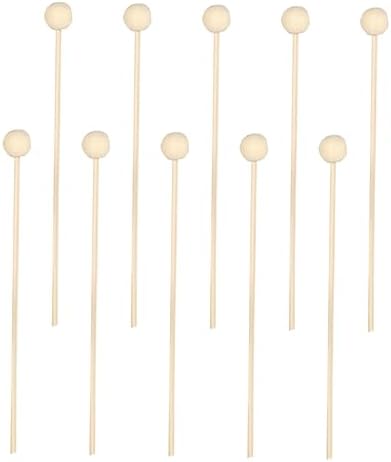 Garneck 10pcs Natural Rattan Sticks with Wooden Bead for Diffuser
