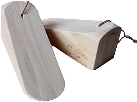 Japanese Cypress Aroma Deodorizer Triangle Blocks with Hanging Rope - 2-Pack