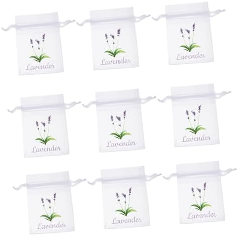 ABOOFAN 50pcs Lavender Drawstring Sachet Bags for Dried Flowers and Spices