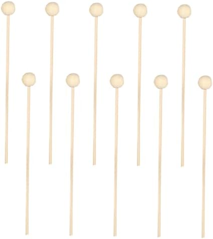 Garneck 10pcs Natural Rattan Sticks with Wooden Bead for Diffuser