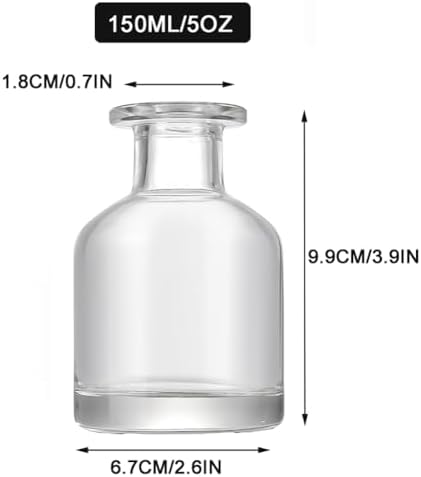 150ml Glass Diffuser Bottle for Aromatherapy and Decor