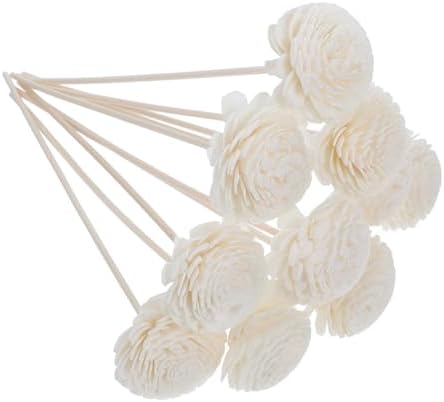 10Pcs Beige Aromatherapy Diffuser Sticks for Home Spa Office