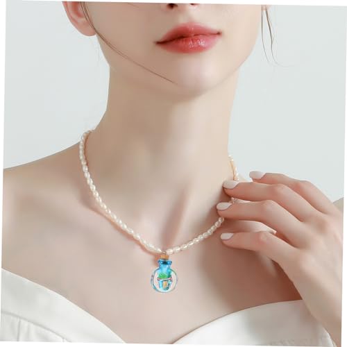 Glass Oil Diffuser Necklace Pendant Essential Oil Jewelry for Women