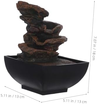 Cabilock Tabletop Fountain with LED Light and Water Sound