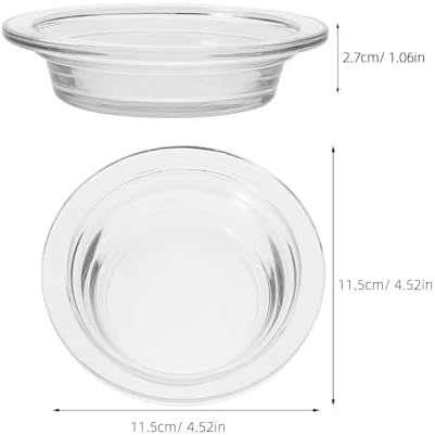 Veemoon 2pcs Glass Aromatherapy Wax Burner Dish