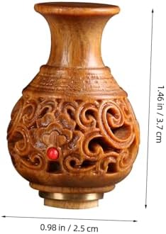 Wooden Aromatherapy Sachet Pendant with Green Sandalwood Carving