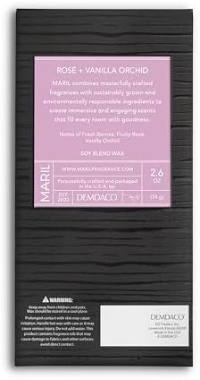 DEMDACO MARIL Collection Rose Vanilla Orchid Wax Melt 26 Ounce