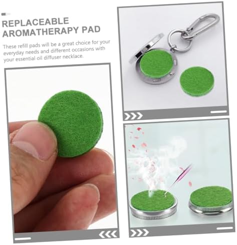 PRETYZOOM 30mm Deep Green Aromatherapy Cotton Pads 200-Pack