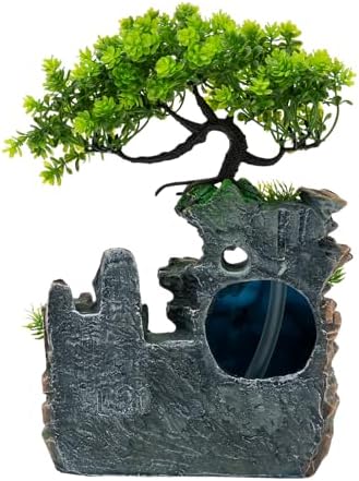 Atomizing Desktop Fountain with Bonsai and LED Light