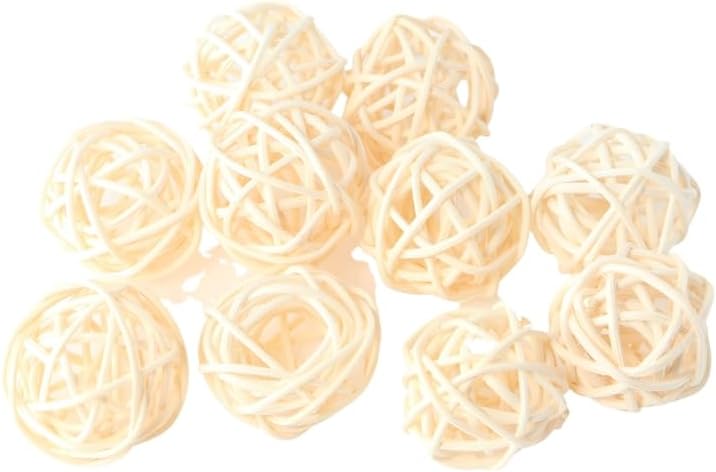Vctitil 10pcs Natural Rattan Ball Aroma Diffuser