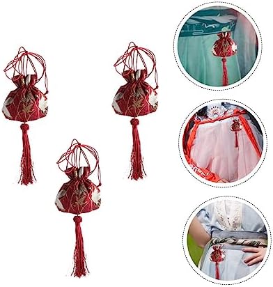 PRETYZOOM 3pcs Sachet Pouch Holder Chinese Design Scented Car Decor