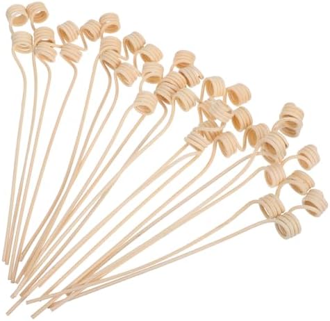 PRETYZOOM 20PCS Wavy Rattan Aroma Diffuser Sticks