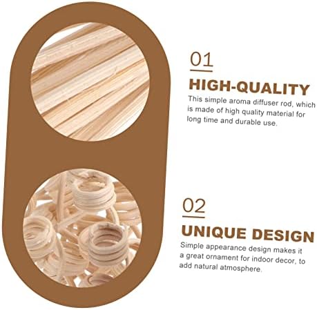 20pcs Aroma Diffuser Sticks Natural Rattan Replacement for Home Fragrance