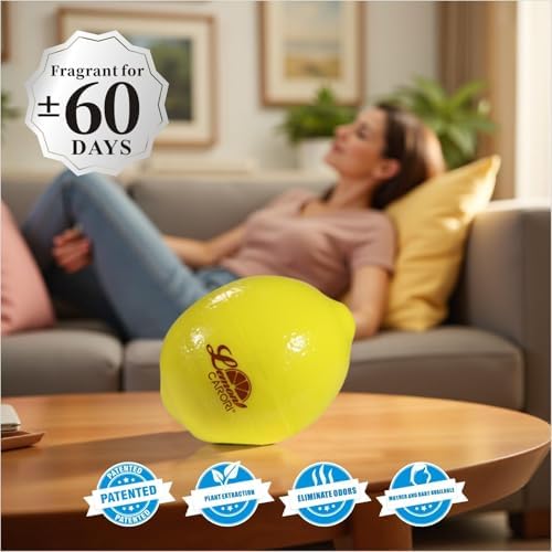 CARORI Lemon Scent Air Freshener for Cars and Homes