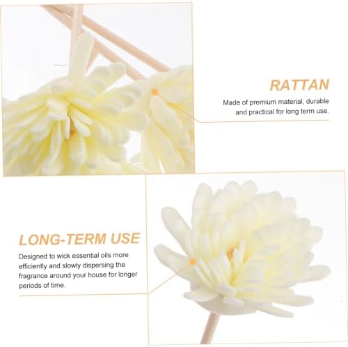 5pcs Chrysanthemum Aroma Diffuser Sticks Natural Rattan
