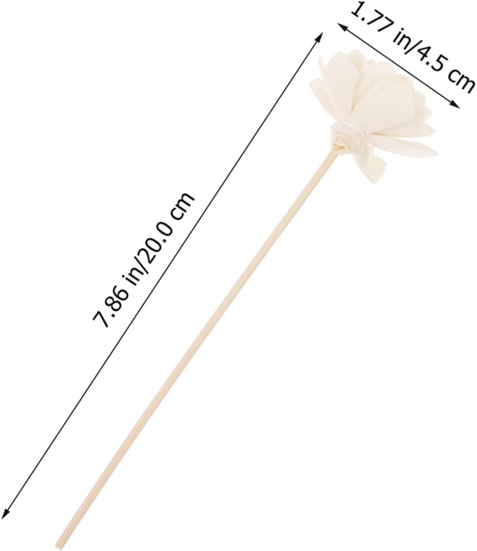 Zerodeko 8Pcs Natural Rattan Flower Diffuser Sticks for Essential Oils