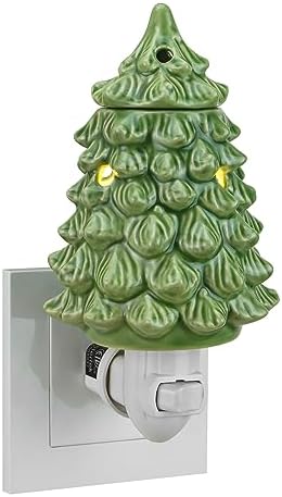 STARMOON Pluggable Fragrance Warmer with 2 Bulbs - Christmas Tree Decor