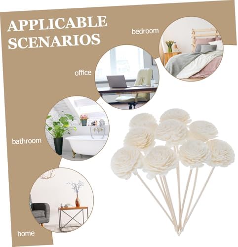 Beaupretty 10pcs Beige Reed Diffuser Sticks for Home Wedding Office Fragrance
