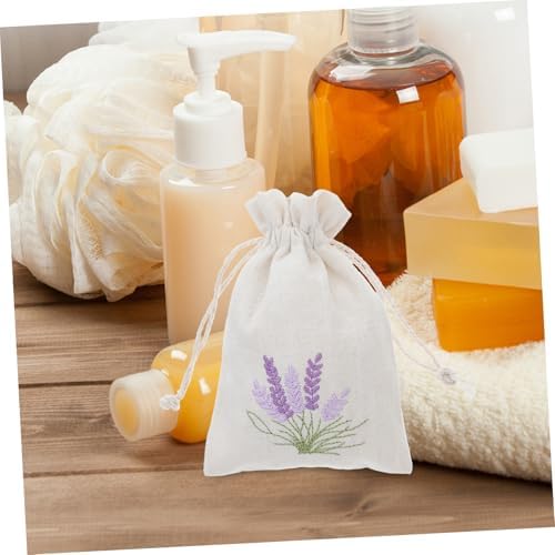10Pcs Refillable Lavender Sachet Bags with Drawstring for Home and Travel