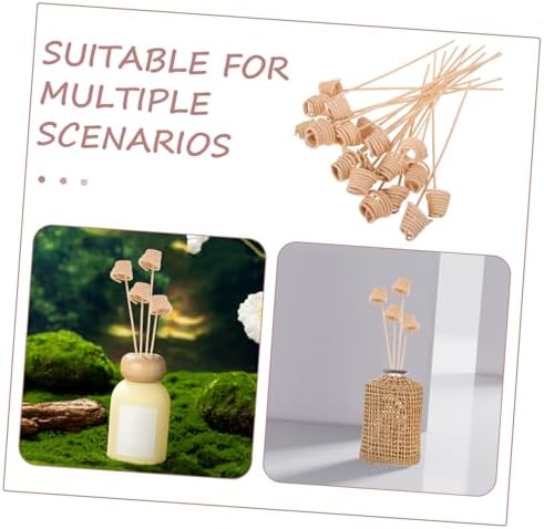 VOSAREA 20pcs Natural Rattan Diffuser Sticks for Home Office