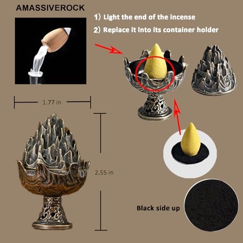 Amassiverock Agarwood Coils Incense Burner Holder