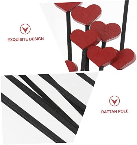 Zerodeko 12Pcs Heart Shaped Aromatherapy Diffuser Sticks