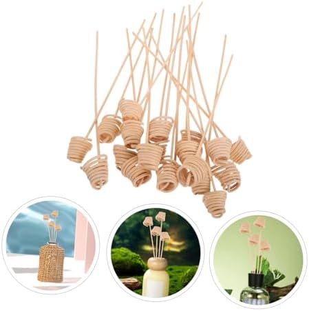 VOSAREA 20pcs Natural Rattan Diffuser Sticks for Home Office