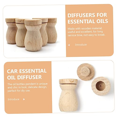 ADOCARN 6PCS Wooden Diffuser Pendant for Home Office Decor